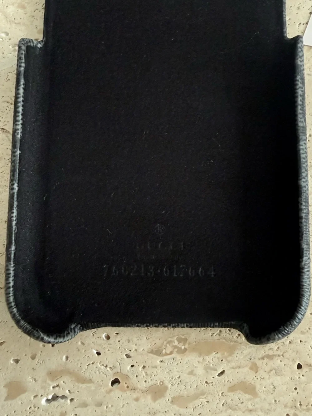 NWT Authentic Gucci Ophidia GG Supreme iPhone 15 Pro Case Grey/Black